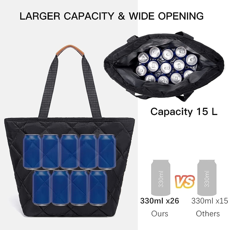 Transport Large Insulated Reusable Grocery Tote Picnic Custom Travel Cooler Bag For Cold Or Hot Food