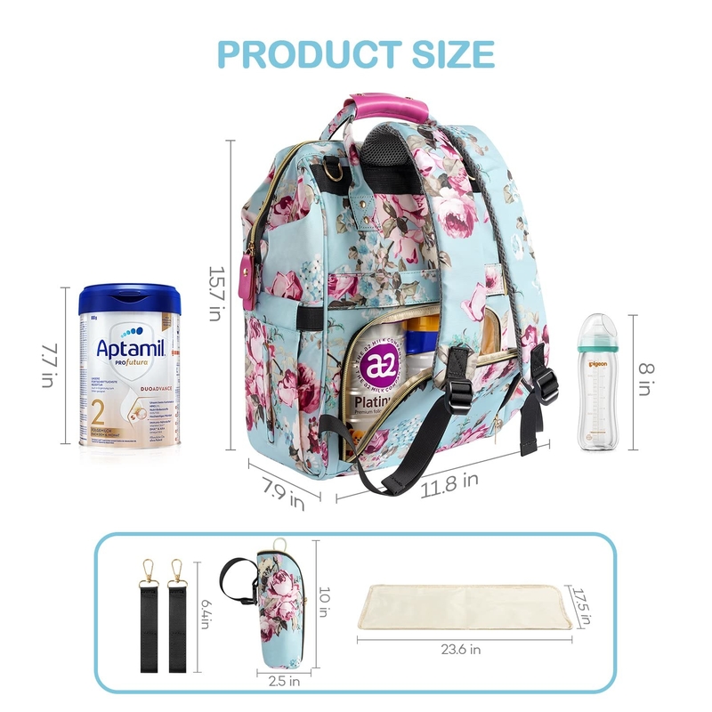 Large Capacity Waterproof Durable Multifunction Nappy Custom Travel Diaper Bag for Mommy and Dad