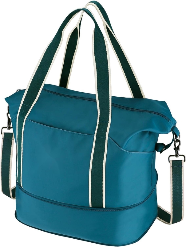 Foldable Waterproof  Weekender Overnight Carry On Gym Luggage Custom Travel Bag with Detachable Shoulder Strap