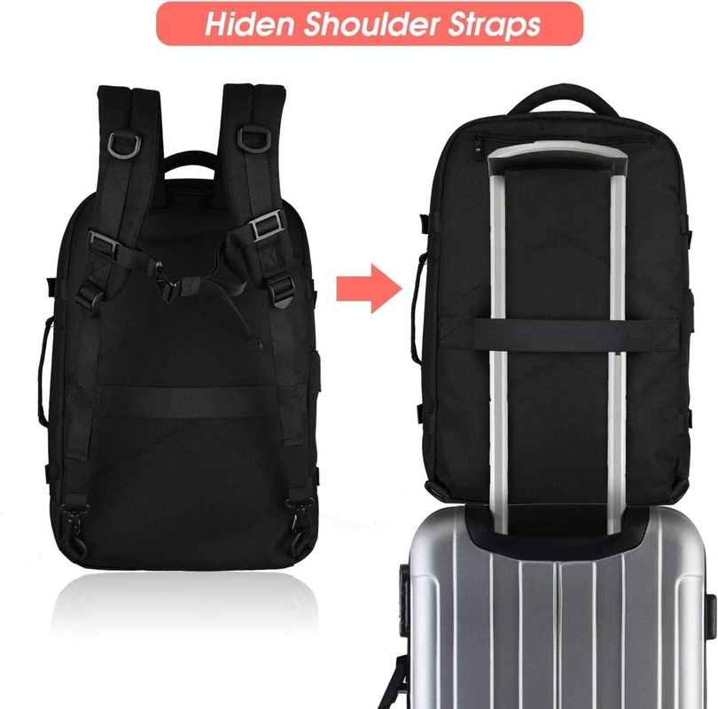 40L Flight Approved Luggage Carry On Water Resistant Weekender Overnight Bag for 17 inch Laptop