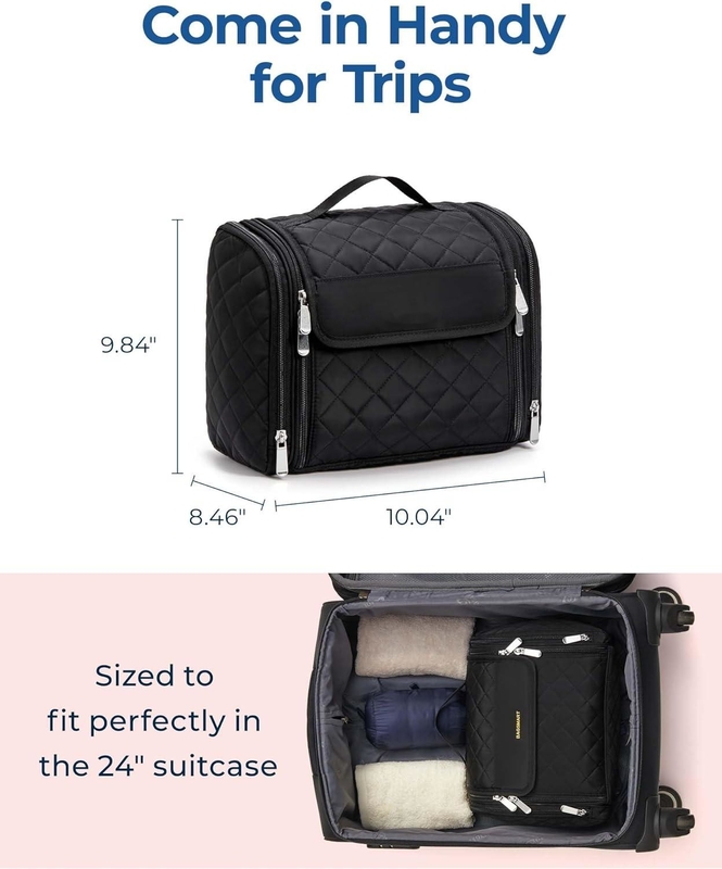 Portable Cosmetic Large Capacity Door Room Essentials Custom Travel Bag With Hanging Hook