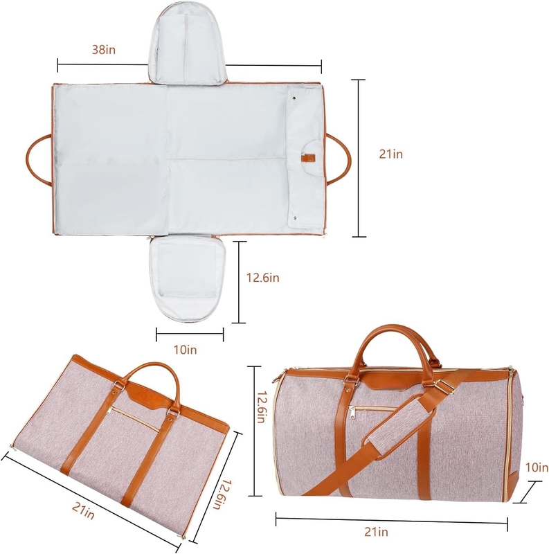 3 in 1 Foldable Waterpoof Hanging Suitcase Suit Weekender Carry On Custom Travel Garment Bag