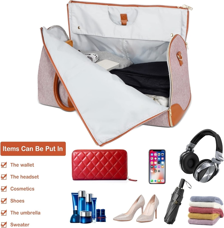 3 in 1 Foldable Waterpoof Hanging Suitcase Suit Weekender Carry On Custom Travel Garment Bag