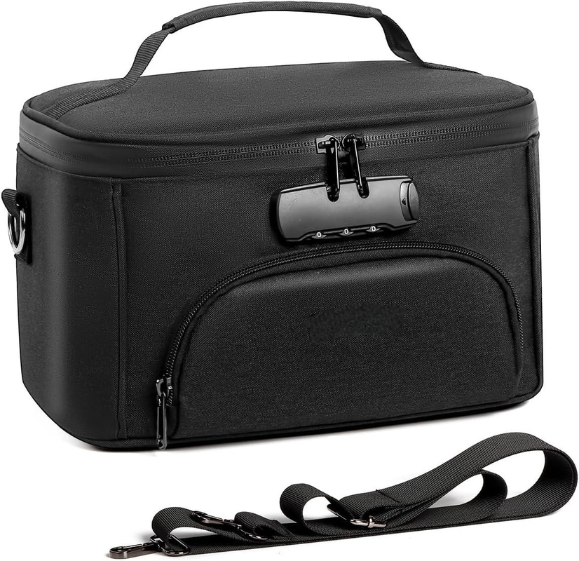 Waterproof Large Carbon Lining Portable Custom Travel Smell Proof Bag with Combination Lock