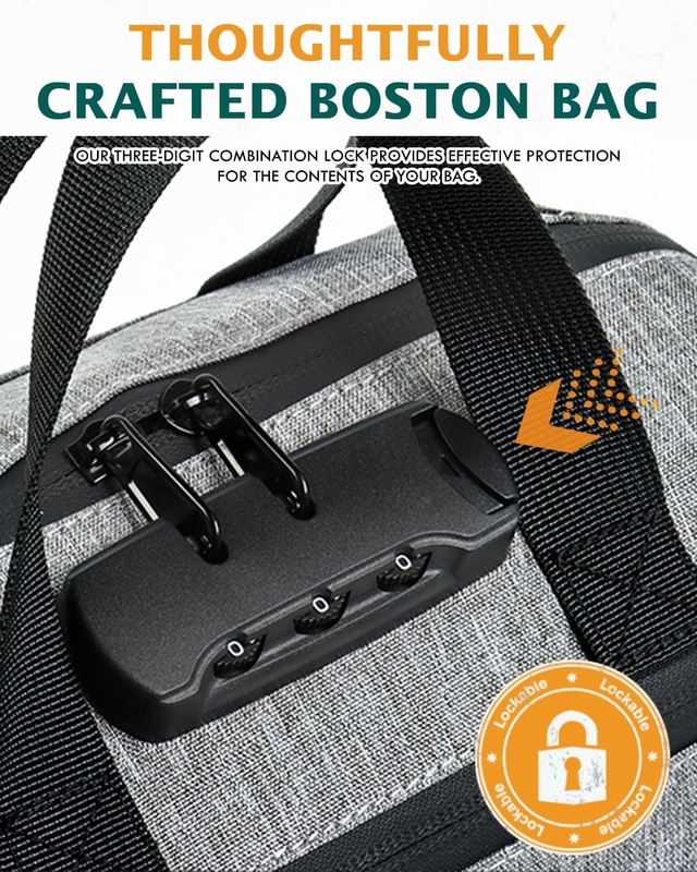 Great Gifts Carbon Lined Container Activated Charcoal Boston Custom Travel Smell Proof Bag with Combination Lock