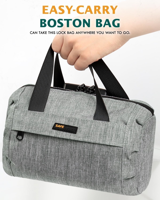 Great Gifts Carbon Lined Container Activated Charcoal Boston Custom Travel Smell Proof Bag with Combination Lock