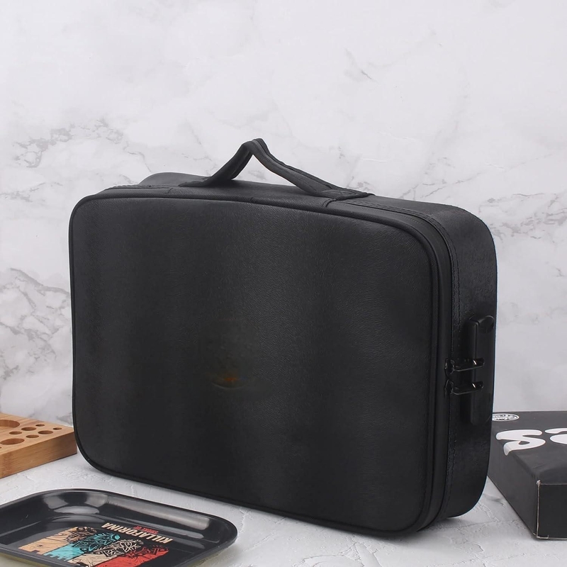 Black Color Large Capacity Storage Waterproof Custom Travel Smell Proof Bag With Lock