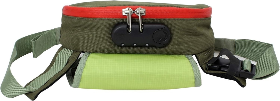 Green Color Activated Carbon Fiber Custom Travel Smell Proof Bag with Lock For Men Women