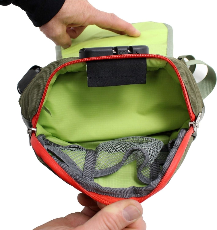 Green Color Activated Carbon Fiber Custom Travel Smell Proof Bag with Lock For Men Women