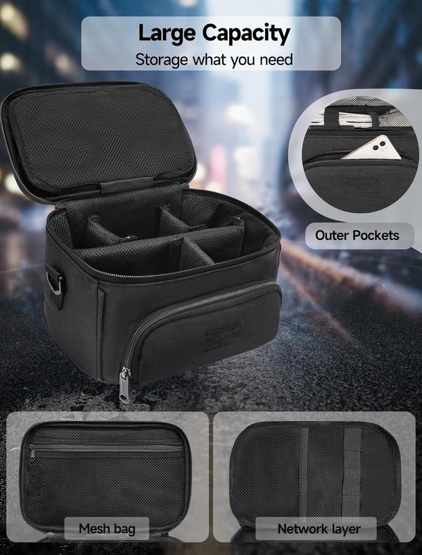 Large Capacity Portable Enduring Odor Custom Travel Smell Proof Bag With Detachable Shoulder Strap Removable Dividers