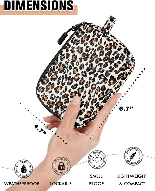 Durable Medicine Carbon Lined Odor Proof Odorless Smoking Pipe Stash Storage Custom Travel Smell Proof Bag