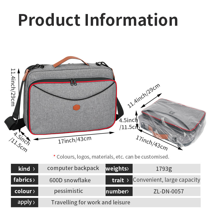 2024 New Large Capacity Water Proof Computer Laptop Custom Travel Bag with Shoulder Strap for Men Women