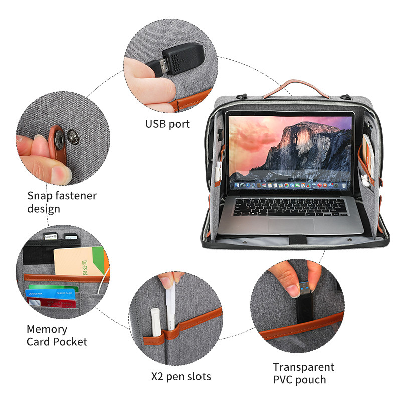 2024 New Large Capacity Water Proof Computer Laptop Custom Travel Bag with Shoulder Strap for Men Women