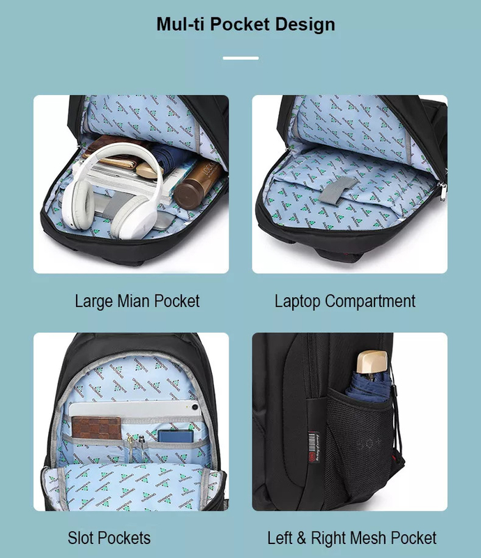 Xl Anti Theft Waterproof Laptop Backpack For 1 Week Trip 3 Day 5 Day 34x19x48CM