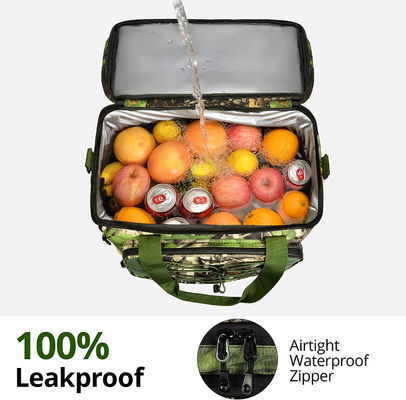 2 Double Layer Insulated Collapsible Lunch Bag 60 Can Large 15x10x14"