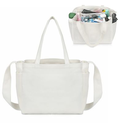 Foldable Grocery Canvas Reusable Shopping Bag Totes Long Handle 4.4x6.7x11"