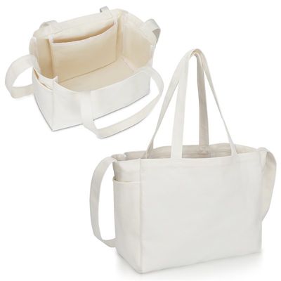 Foldable Grocery Canvas Reusable Shopping Bag Totes Long Handle 4.4x6.7x11"