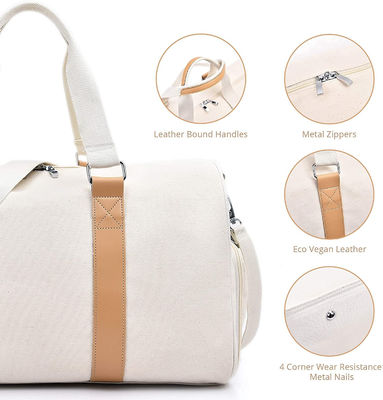 Cream Travel Carry On Duffel Bags Plane 22 Inch 24 Inch 20X11X9 Inch