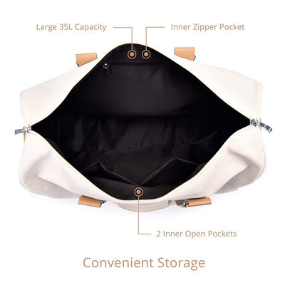 Cream Travel Carry On Duffel Bags Plane 22 Inch 24 Inch 20X11X9 Inch