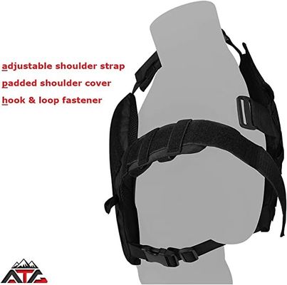 Xxl Airsoft Tactical Vest With Gun Holster Pistol Small Black 10 InchX12inch