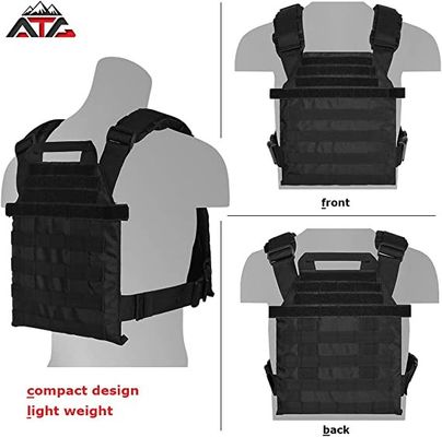 Xxl Airsoft Tactical Vest With Gun Holster Pistol Small Black 10 InchX12inch