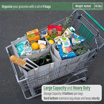 Heavy Duty Canvas Shopping Bag With Pockets Zip Codycross Grocery Eco Friendly