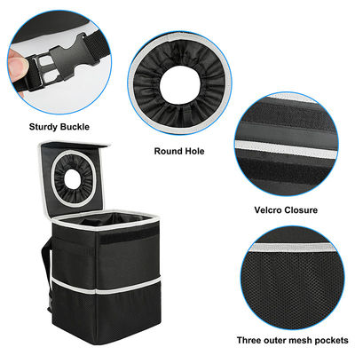 Toiletry Car Organizer Bag Hanging Internal Waterproof Car Trash Can Bag 8X7X10"