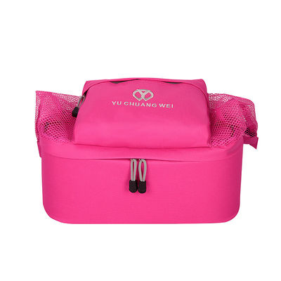 Large Insulated Beach Tote Cooler Bag Handbag For Cold Drinks Pink