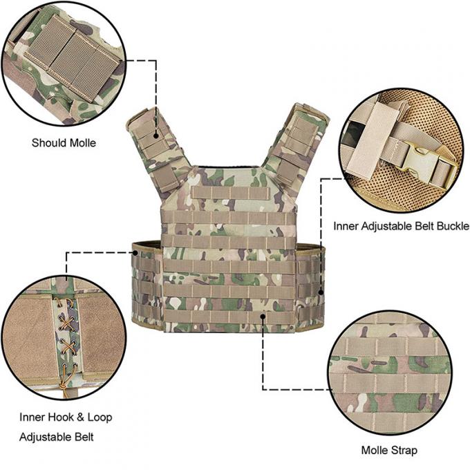 Military Camo Tactical Vest Gun Holster Jacket Air Soft CS Training